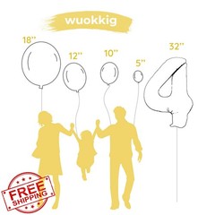 Construction Birthday Party Supplies, Construction Balloons 32 Inch Number 4 …
