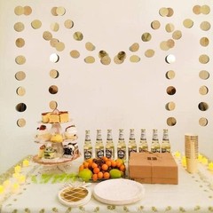 Glittery Paper Circle Dots Garland Party Decor Birthday Wedding Shower Event New