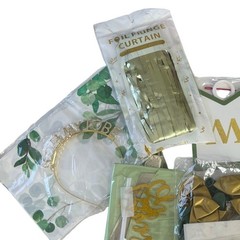 Sage Green Baby Shower Decorations Set Balloons Banner Foil Curtain Confetti Acc