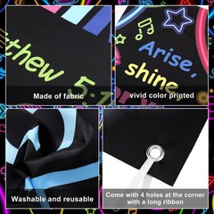4 Pack VBS Bible Verse Banner Set Welcome to Decor 24×73 Inch Neon Light Chri…