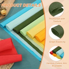 2Pcs Crepe Paper, 7.9ft Long 20 Inch Wide Army Green Crepe Paper Roll