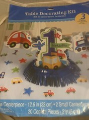 1st Birthday Confetti Birthday Table Decorating Kit: Large Centerpiece NEW