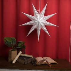 23Inch Paper Star Lantern ,White Origami Star Lamp, Home Decor