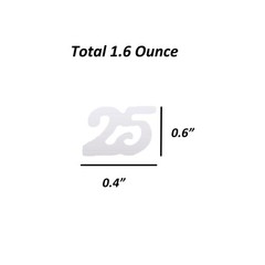 Silver Metallic Foil Number 25 Sequins 25th Anniversary Confetti DIY
