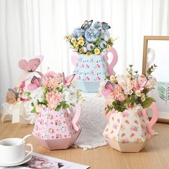 6 Pcs Tea Party Decorations 6.7» Flower Boxes Centerpiece Princess Centerpie…