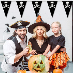 52.5 Ft Pirate Banner, Pirate Party Decorations Birthday Halloween Banner Triang