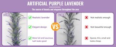 Spring Summer Lavender Purple Garland, 6Ft Lavender Artificial Green Garland,
