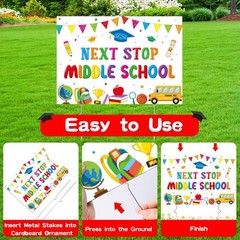 Celebrate with Style: 5th Grade Graduation Yard Sign – Next Stop Middle School!