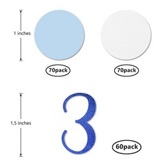Blue Glitter 3 Confetti 3rd Birthday Number 200 PCS Anniversary Decor