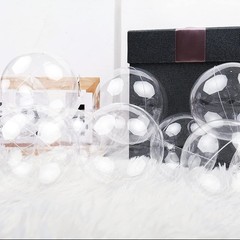 Small Clear Balloons, 100pcs Mini Bubble BoBo Balloons Latex Free Tiny Crystal T