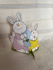 Vintage Hallmark Easter Bunny Table Top Honeycomb Decor Painted Easter Egg