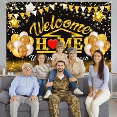 Welcome Back Backdrop Banner Home 36 inches by 60 inches,