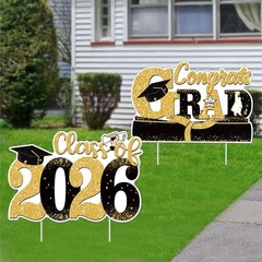 Graduation Decorations 2026, Large Size Graduation Yard Signs Class of 2026,