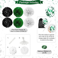 Birthday Decorations for Men Green and Black Party Decorations for Boy Happy Bir