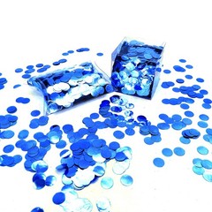 Blue Foil Metallic Round Table Confetti Circle Dots Mylar Decor Scatter 100g