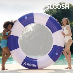 Inflatable Pool Lounger Float with Mesh, 80″ x 80″ Tanning Pool Floats, Doubl…