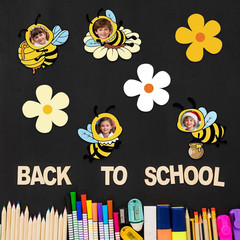 Bee Cutouts for Bulletin Board Decoration – 50 Pcs Large Flower & Honey Bee Clas