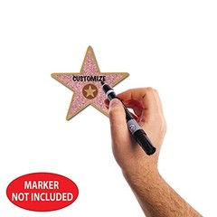 Beistle 10 Pack 5 Inch Multicolor Star Cutouts for Awards Night Party Decor