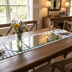 3 Pcs Irregular Glass Mirror Trays Centerpieces for Table, 5mm Thick Beveled …