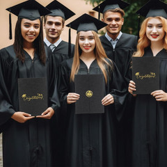 2026 Graduation Guestbook Alternative Black and Gold Guest Class of 2026 Congra