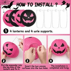 70PCS Halloween Decorations Set – Banner, Paper Lanterns & Fans, Spiderweb Table