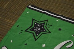 Congrats Grad 2023 Graduation Party Banner Flag Green/Black/White 73″ x 39″