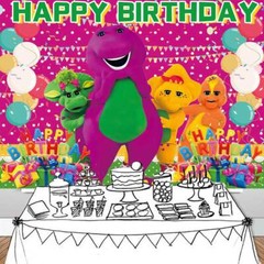 Barney and Friends Party supplies Backdrop Banner Poster 7x5ft Birthday Gift