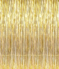 Shiny Gold Metallic Foil Fringe Door & Window Curtain Party Decoration 3′ X 8′
