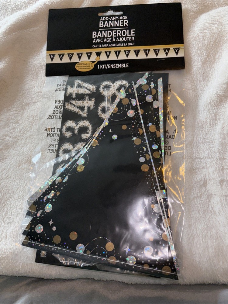 Amscan Add Any Age Pennant Banner 13ft. Party Supply Decoration New!!!