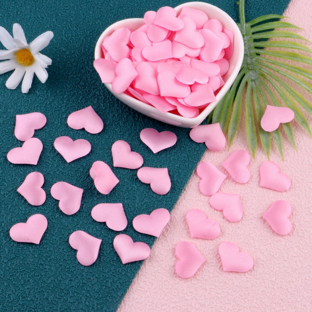 100Pcs Love Heart Shape Sponge Wedding Party Decoration Valentine’s Day Pink 2cm