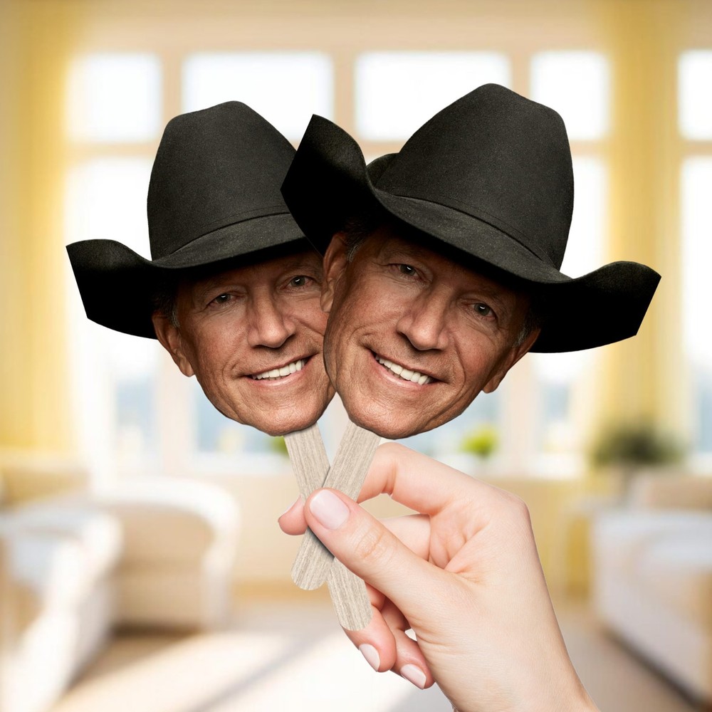 George Strait Big Head Cutout, Funny Party Prop, Concert Fan Gift