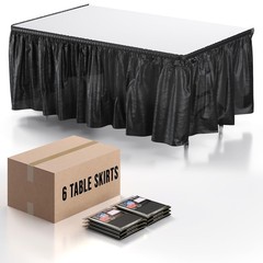 Ruffle Table Skirt Black 6 Pack 14 Ft Long Table Skirts for Rectangle Tables …