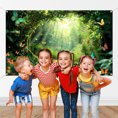 Enchanted Forest Photography Backdrop for Fairy-Themed Celebrations, 70.8×43.3 I