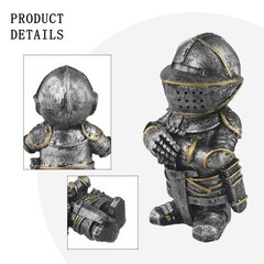 Vibrant Colors Gnome Guard Medieval Figurine Art Ornament Home Garden Decor