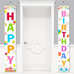 Birthday Decorations Banner, Happy Birthday Door Sign for Men Women Boys Girls I