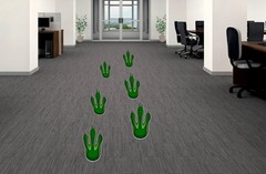6 12″ Monster Dinosaur Floor Vinyl Decals • Removable Sidewalk Birthday Party