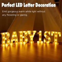 Lighted Marquee Numbers, Party Birthday Decor, Small LED Letters