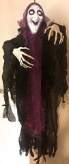 Large Witch Halloween decoration with light and sound handing 1.3m long