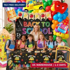 Back To School Decorations First Day of School Balloon Garland Kit with Apple Pe