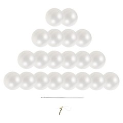 1set White Fake Pearl Hanging Strand Chain – 2.2 Inch Giant Round Pearl Ball