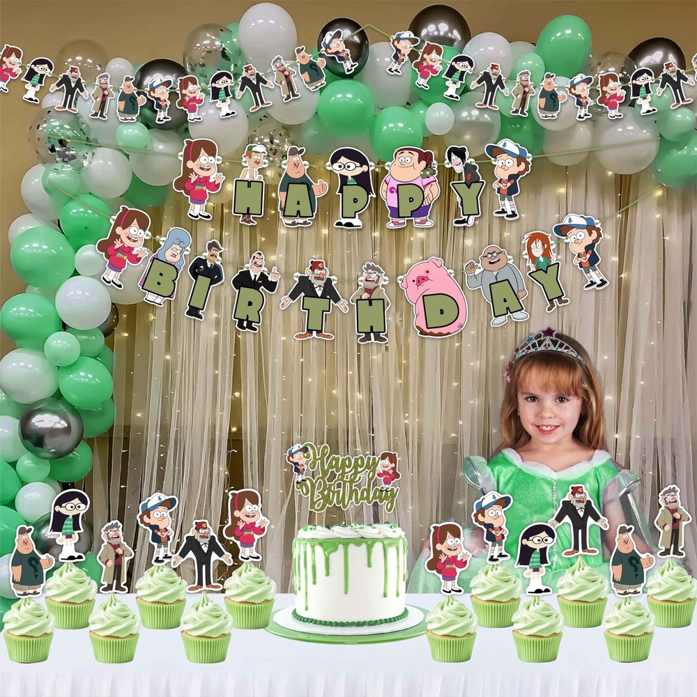 «Gravity Faall Theme Birthday Party Supplies Set – Mysterious Forest-Inspired…