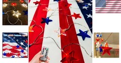 Waterproof Battery Operated Independence Day Lights