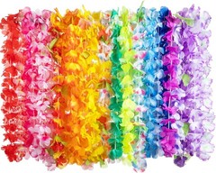 36 Beautiful Silk Hawaiian Leis – Perfect for Luau Celebrations and Baby Showers