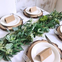 Fake Greenery Garlands Artificial Silver Dollar Eucalyptus Garland in Grey Green