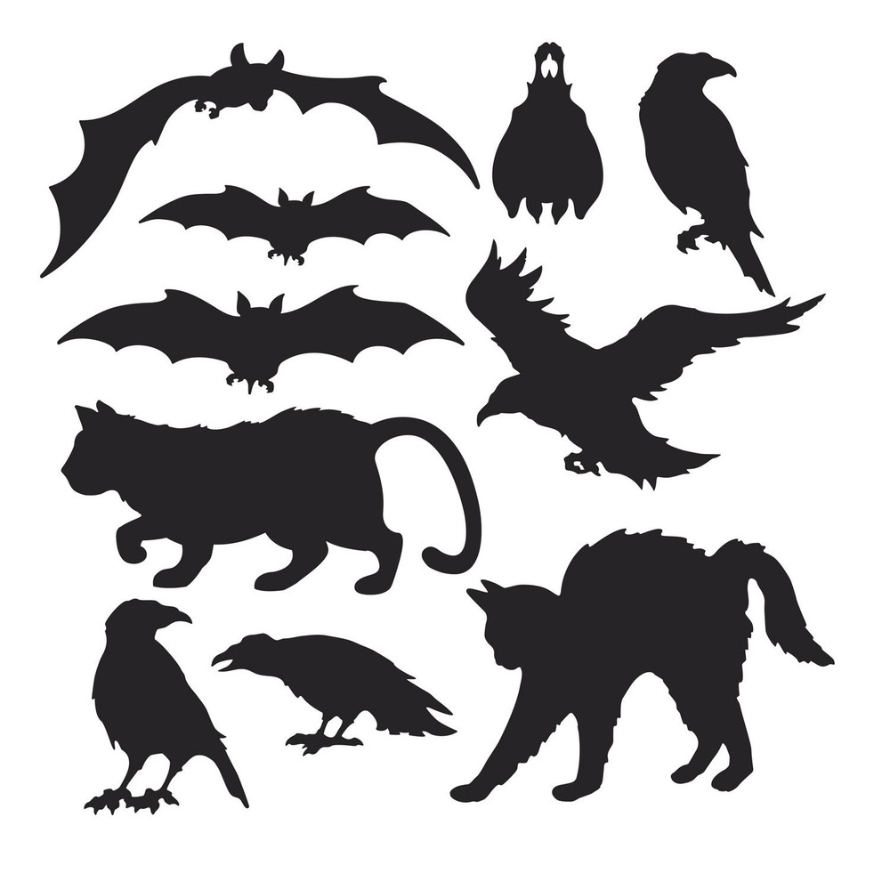 Beistle 01019 Halloween Silhouettes Black 50 inch 12 Functional Standard