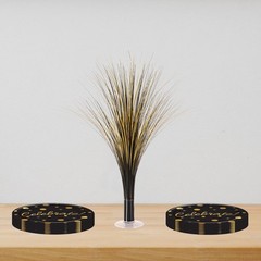 Plastic Metallic Black And Gold Spray Centerpieces For Happy NewYear Decorations