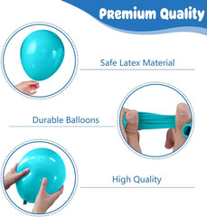 Black Purple Teal Blue Balloons,12 Inch Metallic Blue Purple Teal Blue Confetti