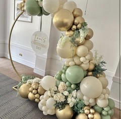 Sage Green Nude Balloon Kit 161PCS Birthday Party Backdrop Decor