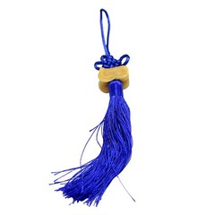 2Pcs Reusable Blue Chinese Knot Tassels for Car Home Decorative Use