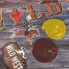 26 Pieces Western Party Decorations West Cowboy Banners Hanging Swirls Wild W…